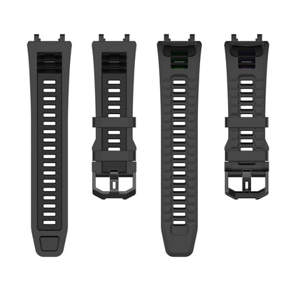 For Amazfit T-Rex 2 Silicone Leisure Watch Band(Black) by bashfashion