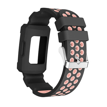 For Fitbit Charge 3 All-in-one Silicone Protective Case Replacement Watch Band(Pink) by bashfashion