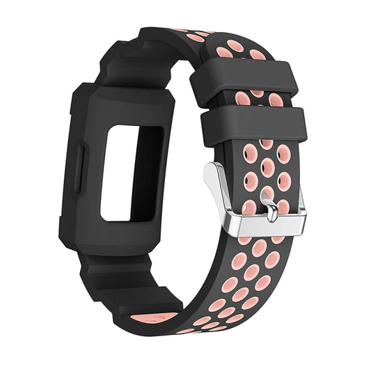 For Fitbit Charge 3 All-in-one Silicone Protective Case Replacement Watch Band(Pink) by bashfashion