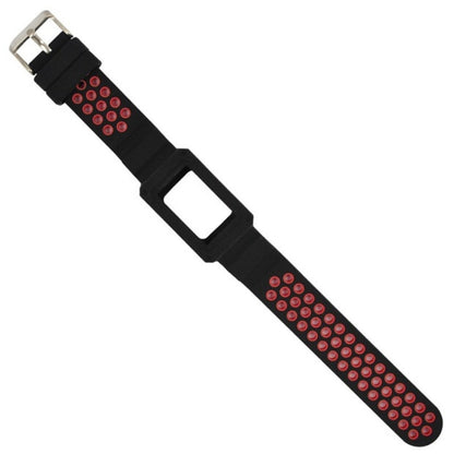 For Fitbit Charge 3 All-in-one Silicone Protective Case Replacement Watch Band(Red) by bashfashion
