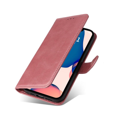 For iPhone 14 Plus JSM Calf Texture Leather Phone Case (Pink) by JUNSUNMAY