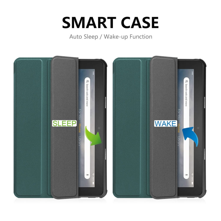 For Amazon Fire 7 12th 2022 ENKAY Smart Leather Tablet Case(Grey) by ENKAY