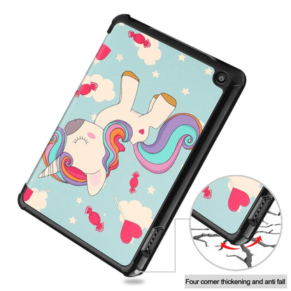 For Amazon Fire 7 12th 2022 JSM Smart Leather Tablet Case(Unicorn) by jumper