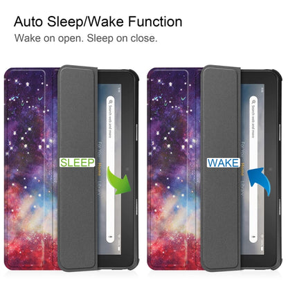 For Amazon Fire 7 12th 2022 JSM Smart Leather Tablet Case(Galaxy) by jumper