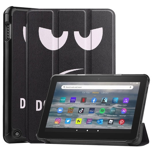 For Amazon Fire 7 12th 2022 JSM Smart Leather Tablet Case(Big Eye) by jumper