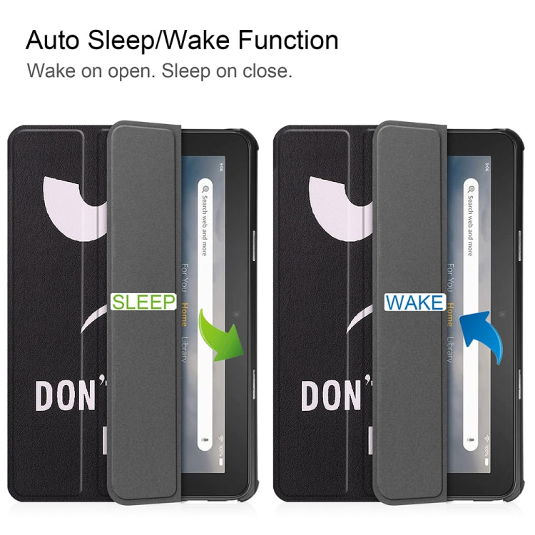 For Amazon Fire 7 12th 2022 JSM Smart Leather Tablet Case(Big Eye) by jumper