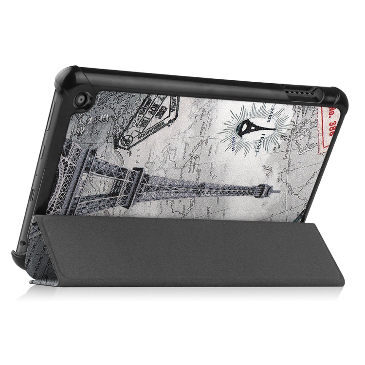 For Amazon Fire 7 12th 2022 JSM Smart Leather Tablet Case(Retro tower) by jumper