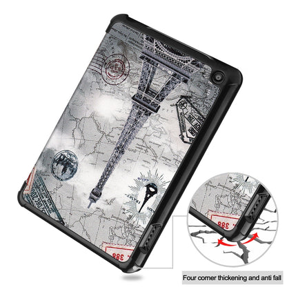 For Amazon Fire 7 12th 2022 JSM Smart Leather Tablet Case(Retro tower) by jumper