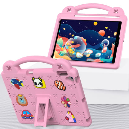 For iPad 10.2 2021 / 2020 / 2019 Handle Kickstand Children EVA Shockproof Tablet Case(Pink) by bashfashion