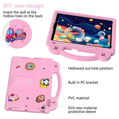For iPad 10.2 2021 / 2020 / 2019 Handle Kickstand Children EVA Shockproof Tablet Case(Pink) by bashfashion