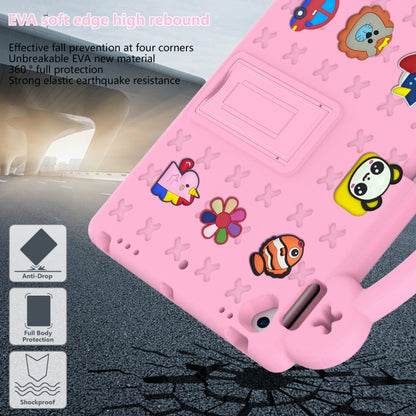 For iPad 10.2 2021 / 2020 / 2019 Handle Kickstand Children EVA Shockproof Tablet Case(Pink) by bashfashion