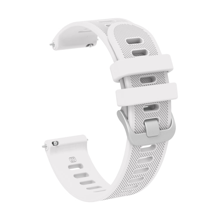 For Garmin Venu 20mm Silicone Twill Watch Band(White) by bashfashion