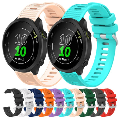 For Garmin Venu SQ 20mm Silicone Twill Watch Band(White) by bashfashion