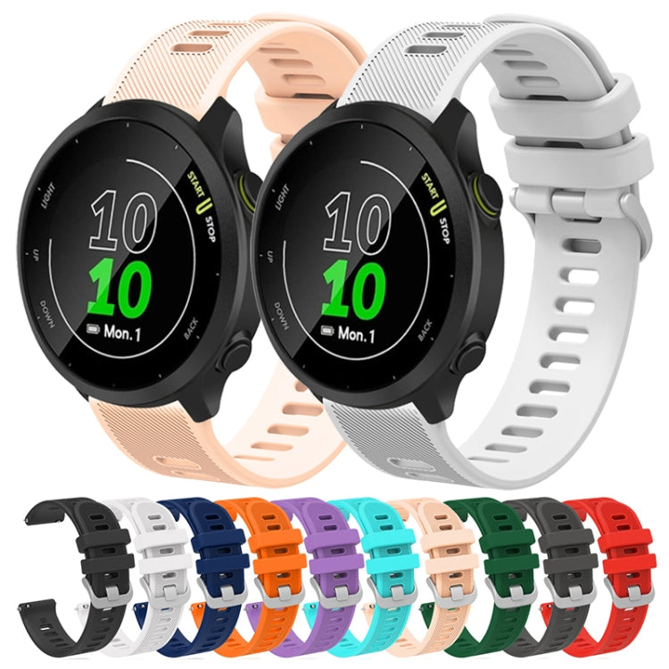 For Garmin VivoMove Style 20mm Silicone Twill Watch Band(White) by bashfashion