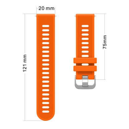 For Garmin Forerunner 645 Music 20mm Silicone Twill Watch Band(White) by bashfashion