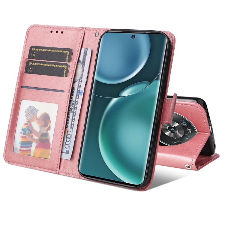 For Honor Magic4 / Magic4 Pro JSM Calf Texture Leather Phone Case(Pink) by JUNSUNMAY