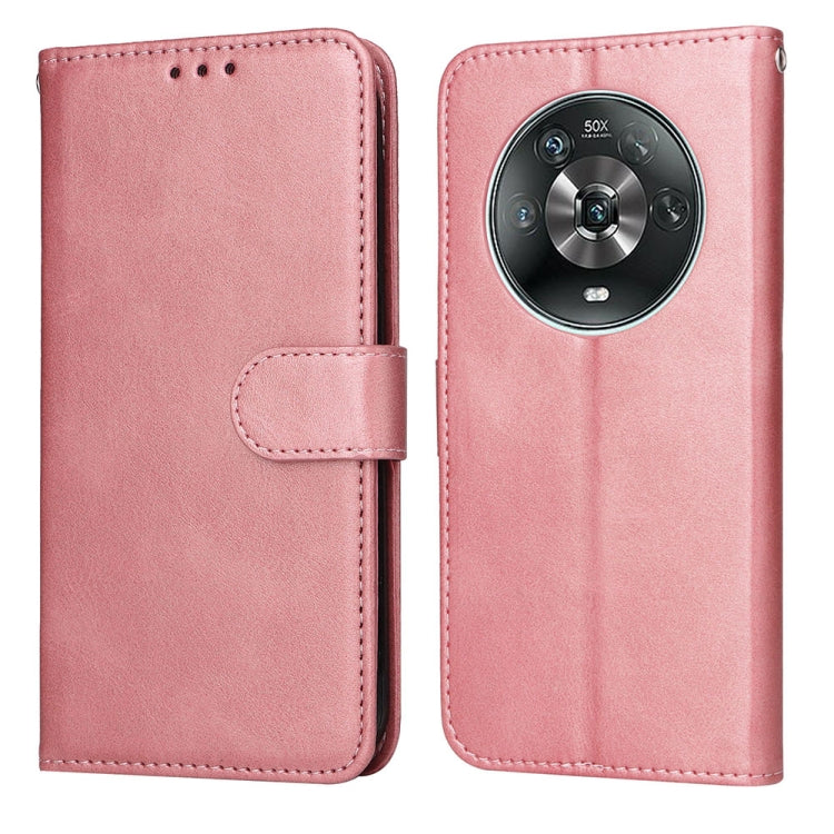 For Honor Magic4 / Magic4 Pro JSM Calf Texture Leather Phone Case(Pink) by JUNSUNMAY
