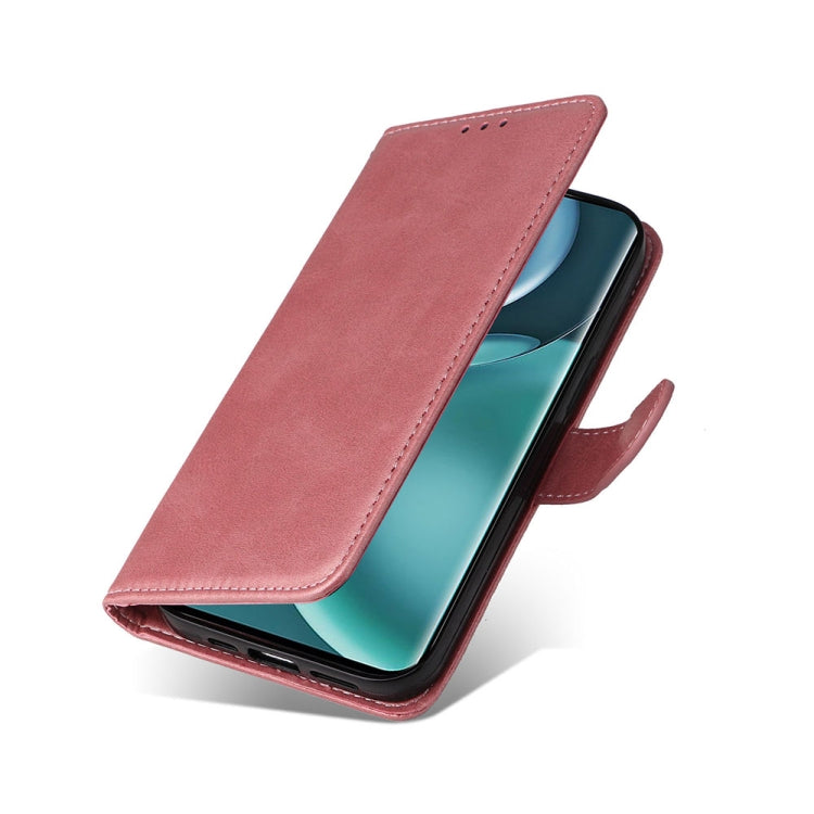 For Honor Magic4 / Magic4 Pro JSM Calf Texture Leather Phone Case(Pink) by JUNSUNMAY