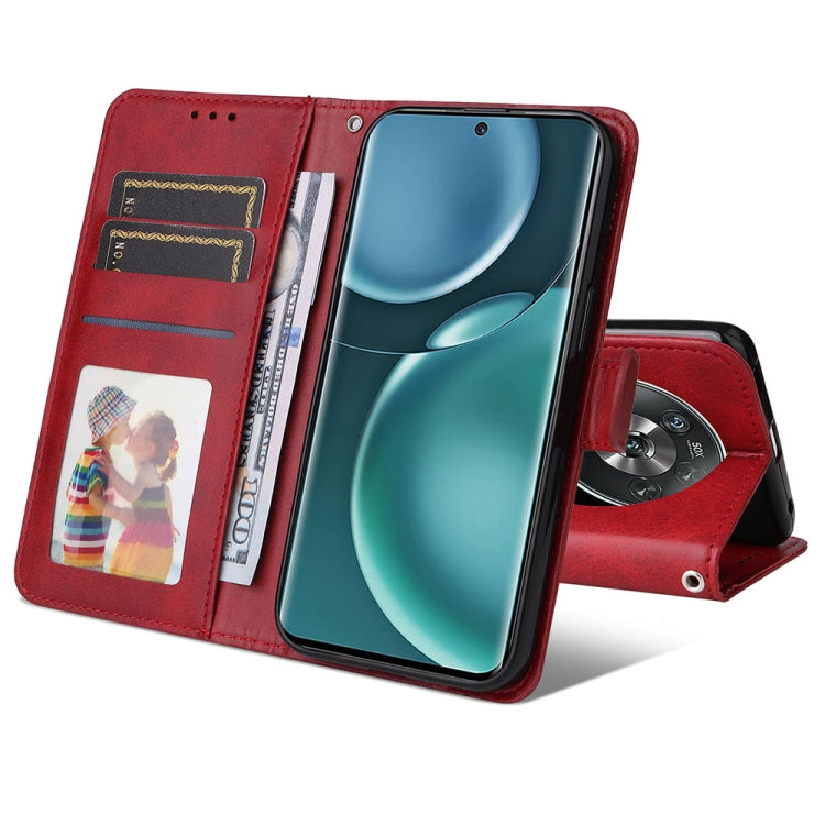 For Honor Magic4 / Magic4 Pro JSM Calf Texture Leather Phone Case(Red) by JUNSUNMAY