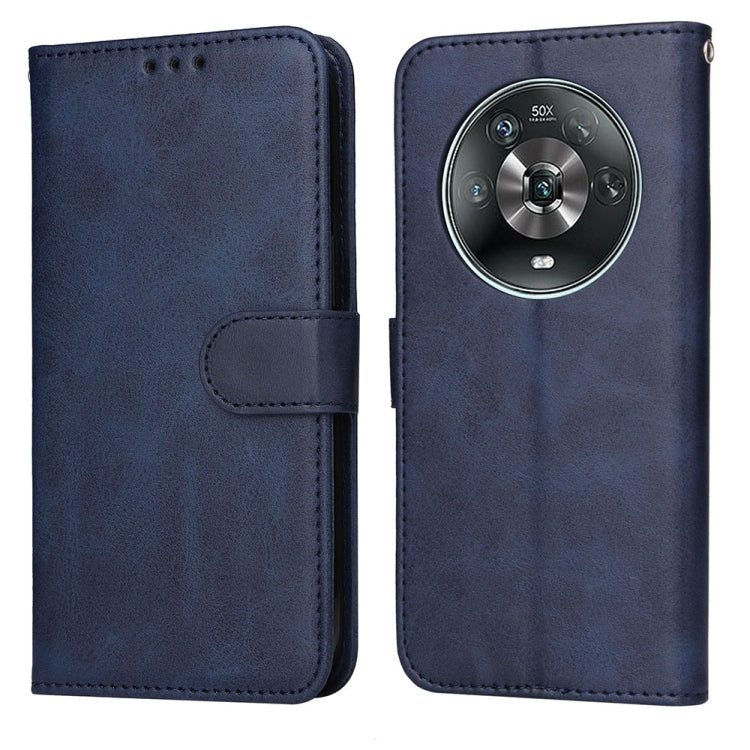 For Honor Magic4 / Magic4 Pro JSM Calf Texture Leather Phone Case(Blue) by JUNSUNMAY