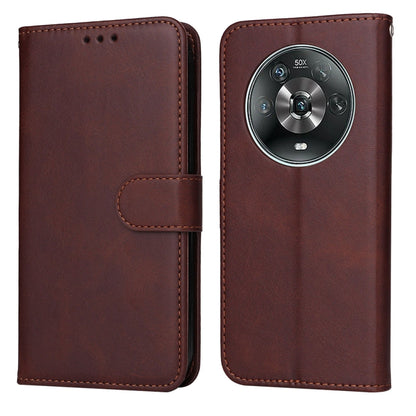 For Honor Magic4 / Magic4 Pro JSM Calf Texture Leather Phone Case(Brown) by JUNSUNMAY
