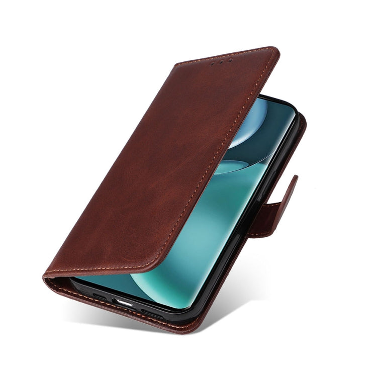 For Honor Magic4 / Magic4 Pro JSM Calf Texture Leather Phone Case(Brown) by JUNSUNMAY