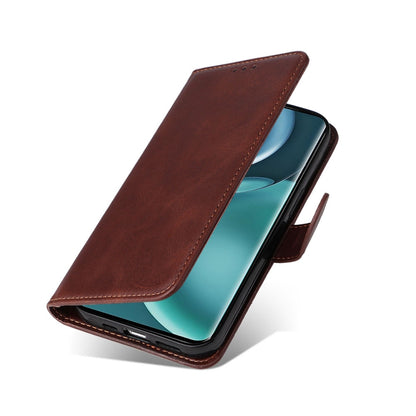 For Honor Magic4 / Magic4 Pro JSM Calf Texture Leather Phone Case(Brown) by JUNSUNMAY