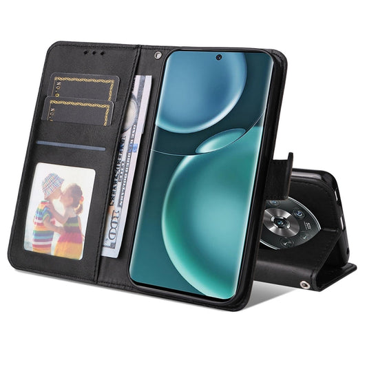 For Honor Magic4 / Magic4 Pro JSM Calf Texture Leather Phone Case(Black) by JUNSUNMAY