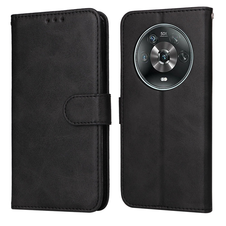 For Honor Magic4 / Magic4 Pro JSM Calf Texture Leather Phone Case(Black) by JUNSUNMAY