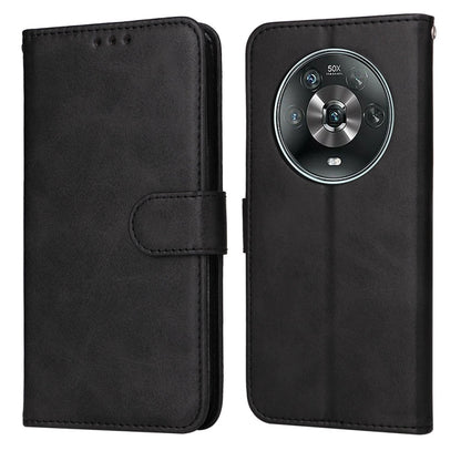 For Honor Magic4 / Magic4 Pro JSM Calf Texture Leather Phone Case(Black) by JUNSUNMAY