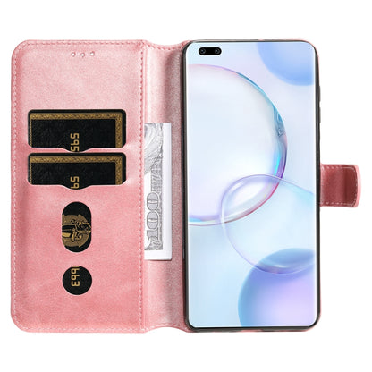 For Honor 50 Pro / Huawei Nova 9 Pro JUNSUNMAY Calf Texture Leather Phone Case(Pink) by JUNSUNMAY