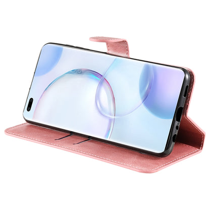 For Honor 50 Pro / Huawei Nova 9 Pro JUNSUNMAY Calf Texture Leather Phone Case(Pink) by JUNSUNMAY