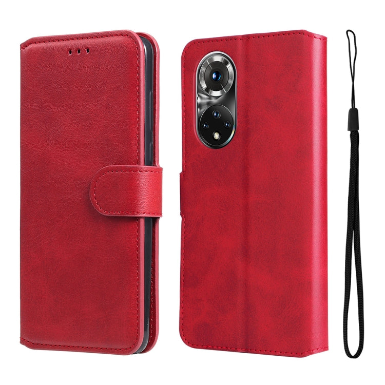 For Honor 50 Pro / Huawei Nova 9 Pro JUNSUNMAY Calf Texture Leather Phone Case(Red) by JUNSUNMAY
