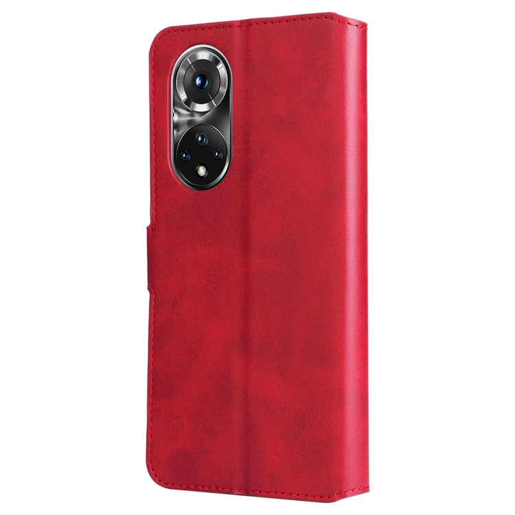 For Honor 50 Pro / Huawei Nova 9 Pro JUNSUNMAY Calf Texture Leather Phone Case(Red) by JUNSUNMAY
