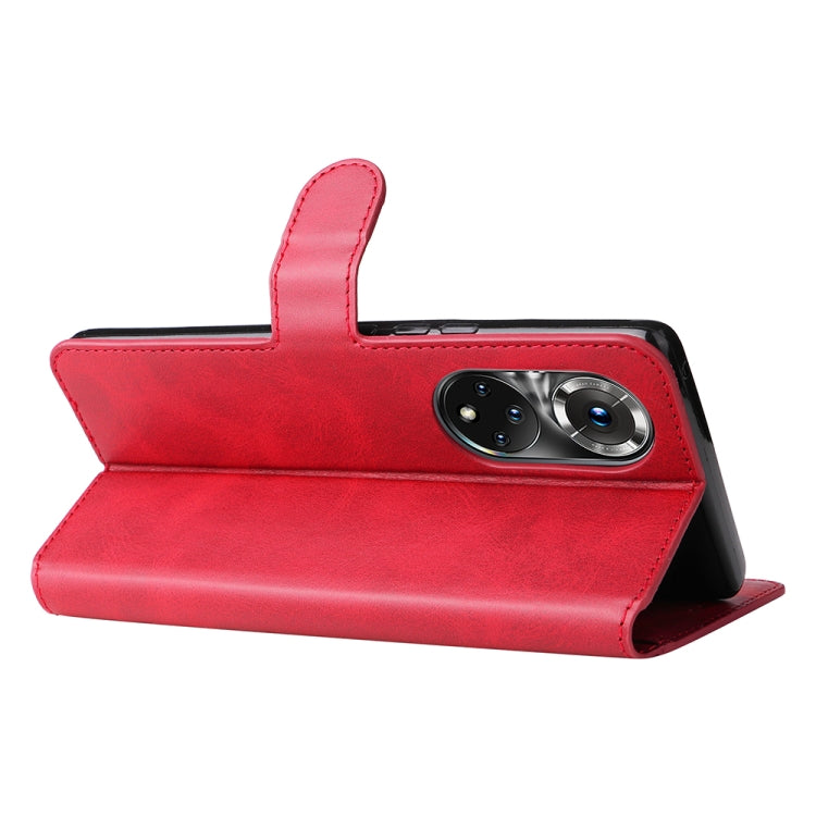 For Honor 50 Pro / Huawei Nova 9 Pro JUNSUNMAY Calf Texture Leather Phone Case(Red) by JUNSUNMAY