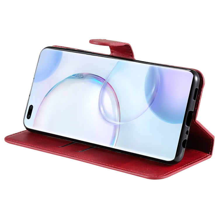 For Honor 50 Pro / Huawei Nova 9 Pro JUNSUNMAY Calf Texture Leather Phone Case(Red) by JUNSUNMAY