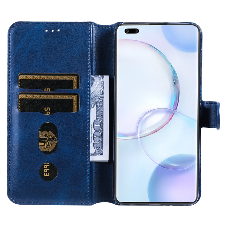 For Honor 50 Pro / Huawei Nova 9 Pro JUNSUNMAY Calf Texture Leather Phone Case(Blue) by JUNSUNMAY