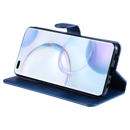 For Honor 50 Pro / Huawei Nova 9 Pro JUNSUNMAY Calf Texture Leather Phone Case(Blue) by JUNSUNMAY