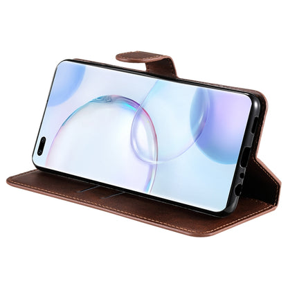 For Honor 50 Pro / Huawei Nova 9 Pro JUNSUNMAY Calf Texture Leather Phone Case(Brown) by JUNSUNMAY