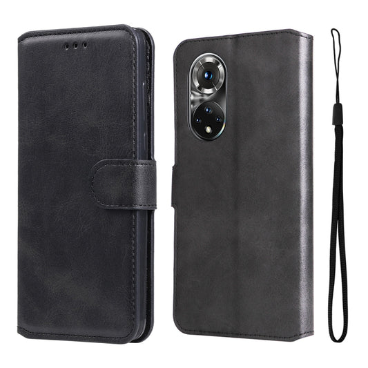 For Honor 50 Pro / Huawei Nova 9 Pro JUNSUNMAY Calf Texture Leather Phone Case(Black) by JUNSUNMAY