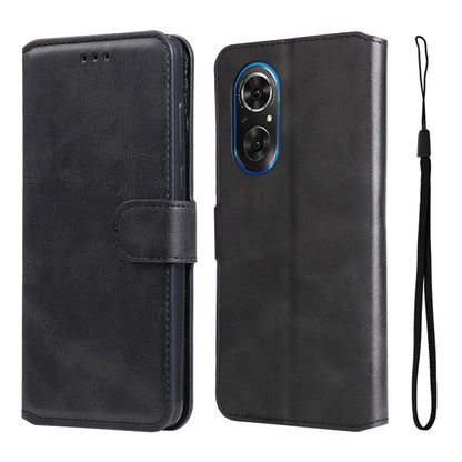 For Honor 50 SE / Huawei Nova 9 SE JUNSUNMAY Calf Texture Leather Phone Case(Black) by JUNSUNMAY