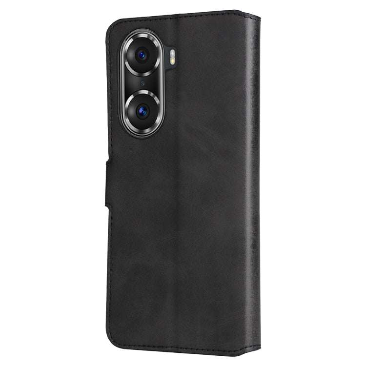 For Honor 50 SE / Huawei Nova 9 SE JUNSUNMAY Calf Texture Leather Phone Case(Black) by JUNSUNMAY