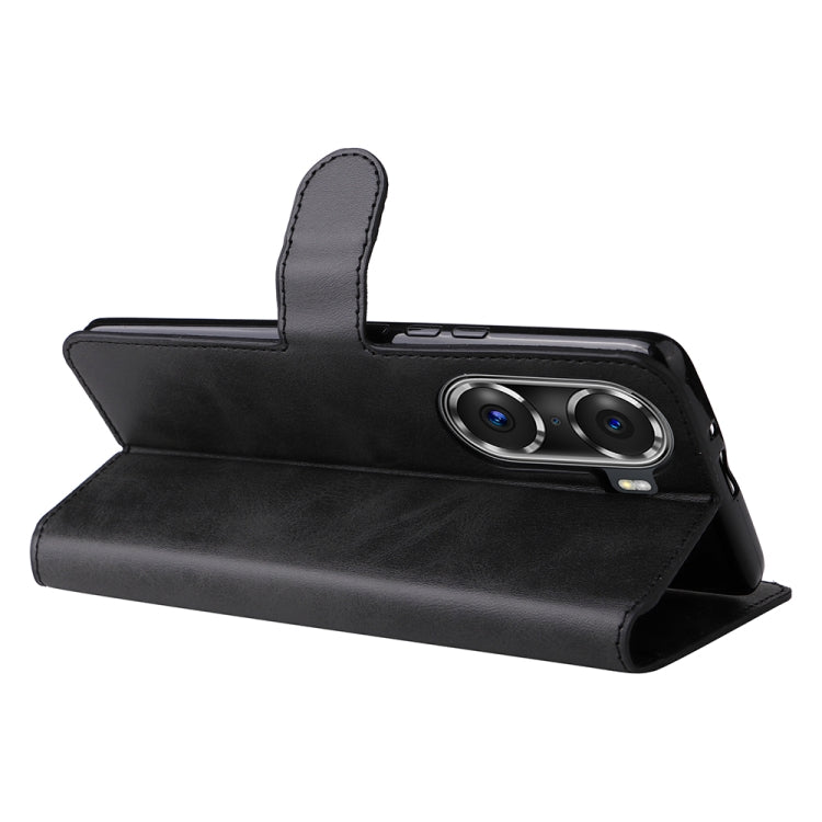 For Honor 50 SE / Huawei Nova 9 SE JUNSUNMAY Calf Texture Leather Phone Case(Black) by JUNSUNMAY