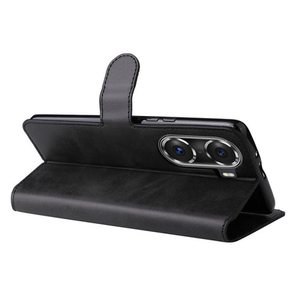 For Honor 50 SE / Huawei Nova 9 SE JUNSUNMAY Calf Texture Leather Phone Case(Black) by JUNSUNMAY