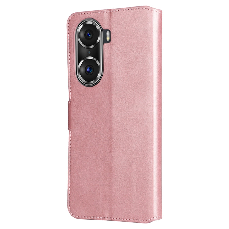 For Honor 60 Pro JUNSUNMAY Calf Texture Leather Phone Case(Pink) by JUNSUNMAY