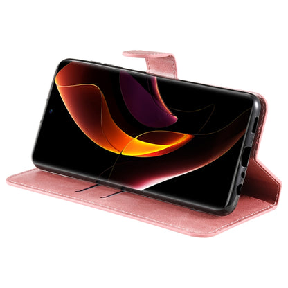 For Honor 60 Pro JUNSUNMAY Calf Texture Leather Phone Case(Pink) by JUNSUNMAY