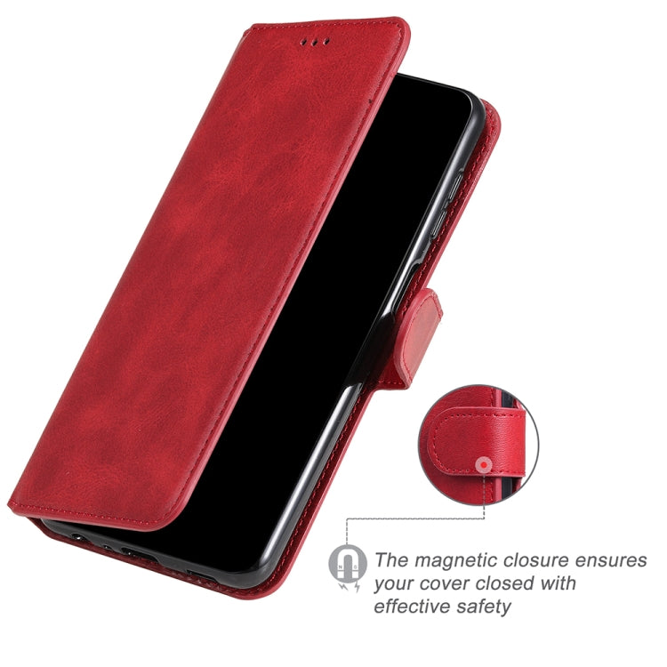 For Honor 60 Pro JUNSUNMAY Calf Texture Leather Phone Case(Red) by JUNSUNMAY