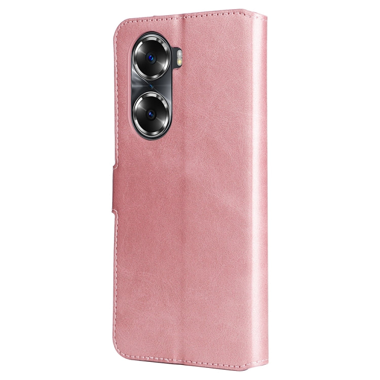 For Honor 60 JUNSUNMAY Calf Texture Leather Phone Case(Pink) by JUNSUNMAY