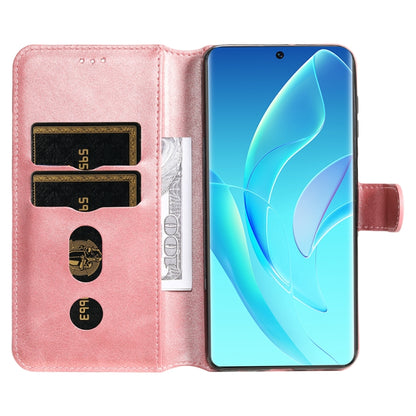 For Honor 60 JUNSUNMAY Calf Texture Leather Phone Case(Pink) by JUNSUNMAY