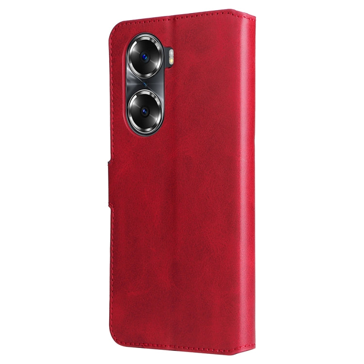 For Honor 60 JUNSUNMAY Calf Texture Leather Phone Case(Red) by JUNSUNMAY